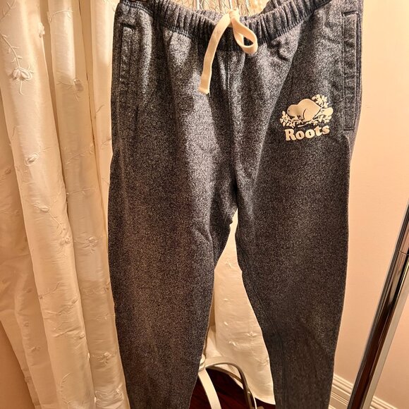 ROOTS Heathered Blue Sweatpants - Picture 1 of 4